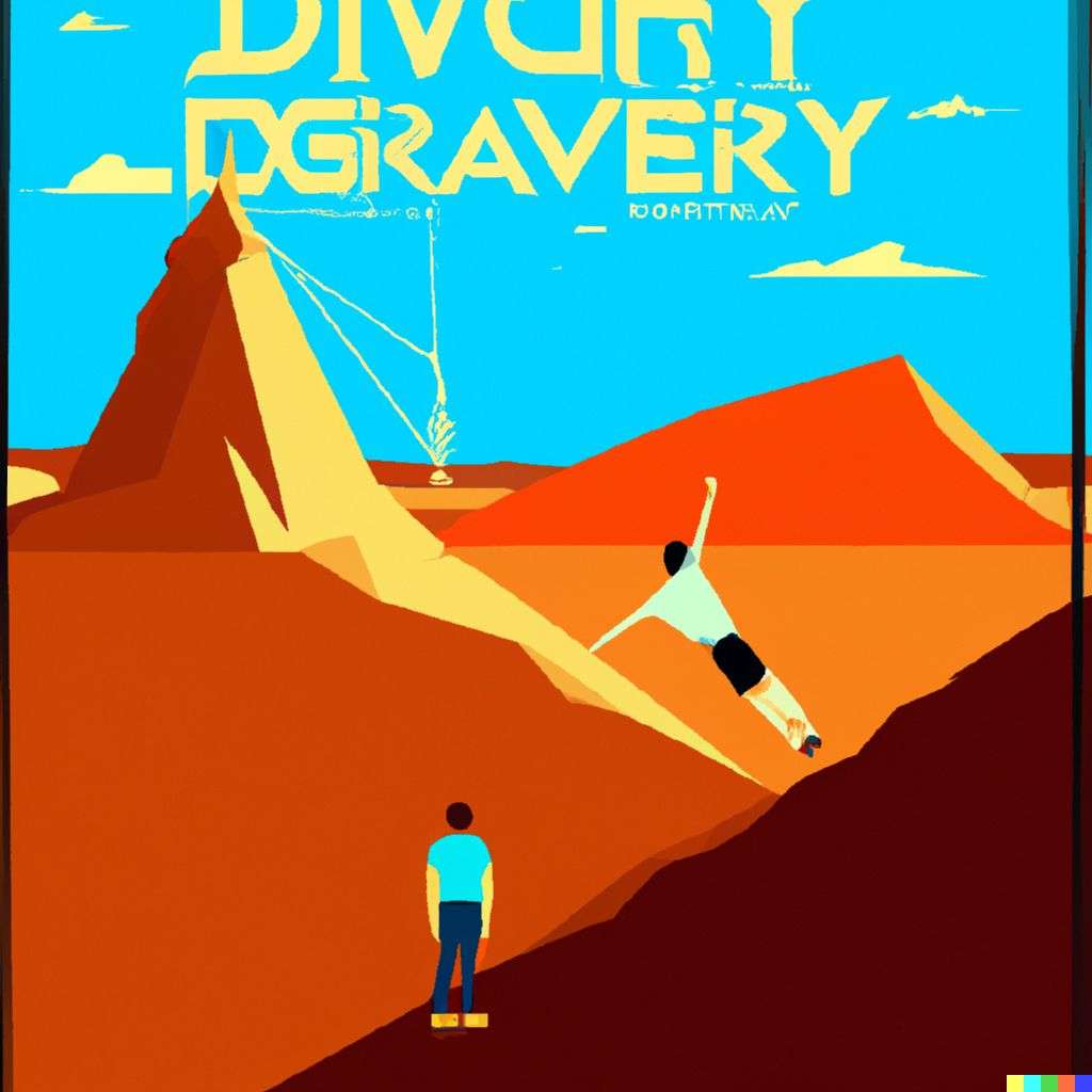 the discovery of gravity, travel poster